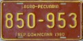Nummernschilder / Kfz-Kennzeichen Dominikanische Republik 1980 1980er
