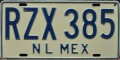 Nummernschilder / Kfz-Kennzeichen Mexiko 1986 1980er Nuevo Leon