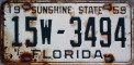 Nummernschilder / Kfz-Kennzeichen USA 1959 1950er Florida FL