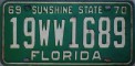 Nummernschilder / Kfz-Kennzeichen USA 1969 1960er Florida FL