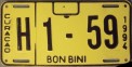 Nummernschilder / Kfz-Kennzeichen Niederländische Antillen 1994 1990er Curacao Bon Bini
