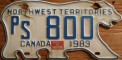 Nummernschilder / Kfz-Kennzeichen Kanada 1983 1980er Northwest Territories