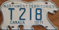 Nummernschilder / Kfz-Kennzeichen Kanada 1971 1970er Northwest Territories