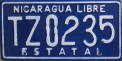 Nummernschilder / Kfz-Kennzeichen Nicaragua 1986 1980er
