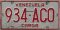 Nummernschilder / Kfz-Kennzeichen Venezuela 1982 1980er