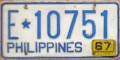 Nummernschilder / Kfz-Kennzeichen Philippinen 1966 1960er