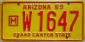 Nummernschilder / Kfz-Kennzeichen USA 1969 1960er Arizona AZ