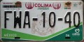 Nummernschilder / Kfz-Kennzeichen Mexiko 2010 2010er Colima