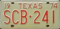 Nummernschilder / Kfz-Kennzeichen USA 1974 1970er Texas TX