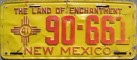 Nummernschilder / Kfz-Kennzeichen USA 1941 1940er New Mexico NM