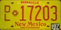 Nummernschilder / Kfz-Kennzeichen USA 1982 1980er New Mexico NM