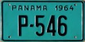 Nummernschilder / Kfz-Kennzeichen Panama 1964 1960er Canal Zone