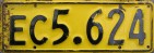 Nummernschilder / Kfz-Kennzeichen Neuseeland 1961 1960er EC = Exempt Tax Car