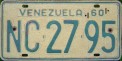 Nummernschilder / Kfz-Kennzeichen Venezuela 1960 1960er