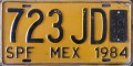 Nummernschilder / Kfz-Kennzeichen Mexiko 1984 1980er