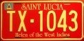 Nummernschilder / Kfz-Kennzeichen St. Lucia 2002 2000er Taxi