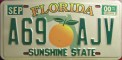 Nummernschilder / Kfz-Kennzeichen USA 1998 1990er Florida FL