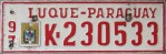 Nummernschilder / Kfz-Kennzeichen Paraguay 1997 1990er Lique
