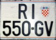 Nummernschilder / Kfz-Kennzeichen Kroatien 1992 1990er