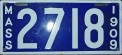 Nummernschilder / Kfz-Kennzeichen USA 1909 1900er Massachusetts MA