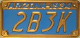 Nummernschilder / Kfz-Kennzeichen USA 1934 1930er Arizona AZ