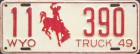Nummernschilder / Kfz-Kennzeichen USA 1949 1940er Wyoming WY