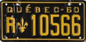 Nummernschilder / Kfz-Kennzeichen Kanada 1960 1960er Quebec