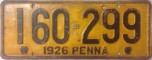 Nummernschilder / Kfz-Kennzeichen USA 1926 1920er Pennsylvania PA
