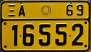 Nummernschilder / Kfz-Kennzeichen Griechenland 1969 1960er