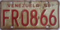 Nummernschilder / Kfz-Kennzeichen Venezuela 1958 1950er