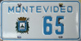 Nummernschilder / Kfz-Kennzeichen Uruguay 1967 1960er Montevideo