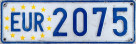 Nummernschilder / Kfz-Kennzeichen Europa 1986 1980er EU