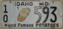 Nummernschilder / Kfz-Kennzeichen USA 1949 1940er Idaho ID