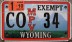 Nummernschilder / Kfz-Kennzeichen USA 2009 2000er Wyoming WY
