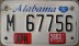 Nummernschilder / Kfz-Kennzeichen USA 1998 1990er Alabama AL