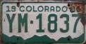 Nummernschilder / Kfz-Kennzeichen USA 1965 1960er Colorado CO