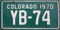 Nummernschilder / Kfz-Kennzeichen USA 1970 1970er Colorado CO