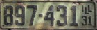 Nummernschilder / Kfz-Kennzeichen USA 1931 1930er Illinois IL