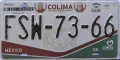 Nummernschilder / Kfz-Kennzeichen Mexiko 2010 2010er Colima